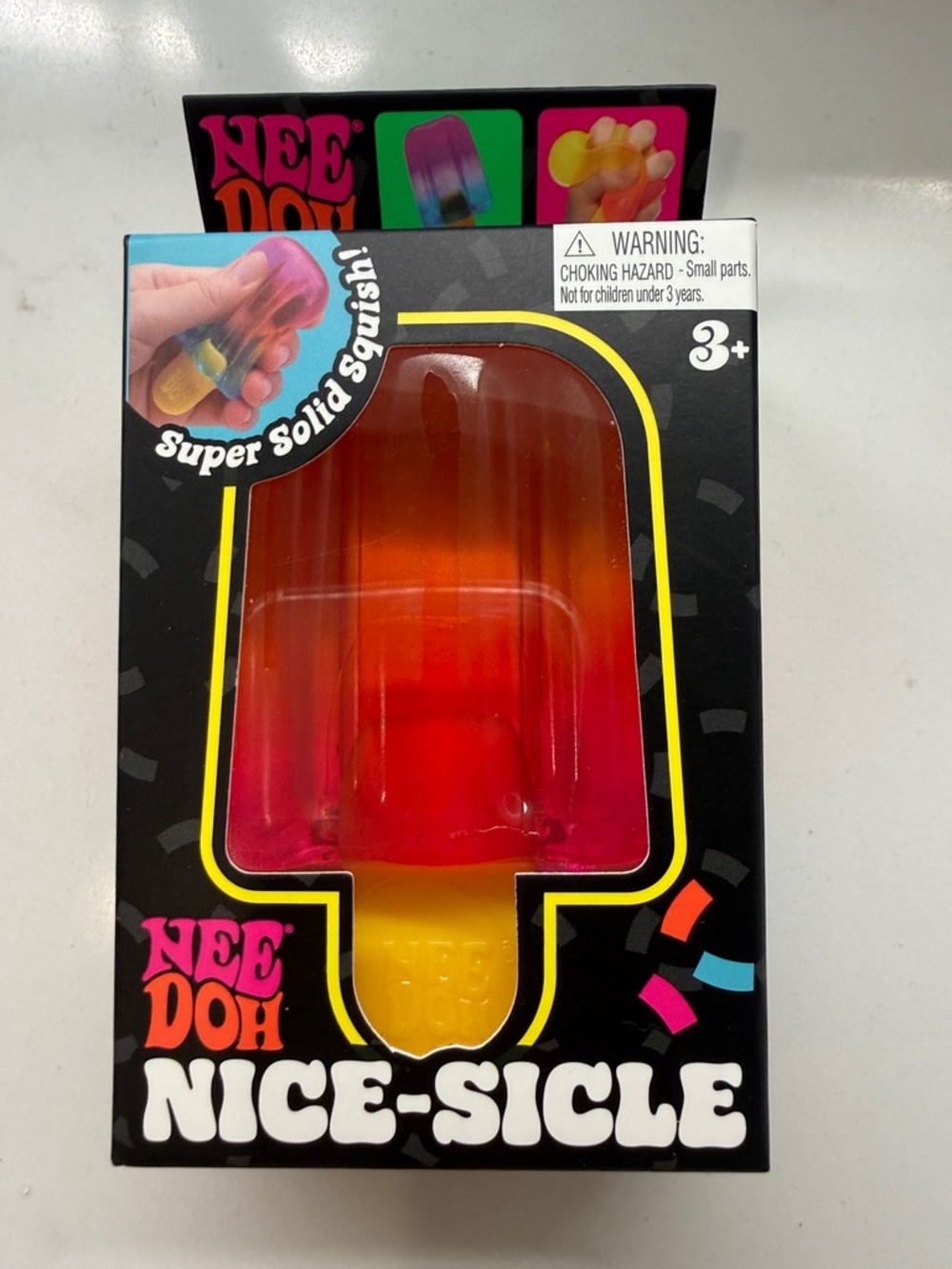 Nee Doh Nice-Sicle Pop-It Squishy Toy - Red & Yellow